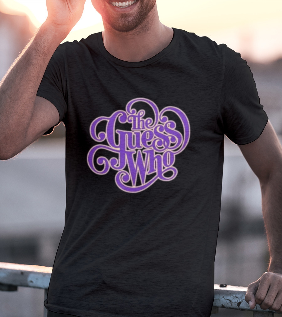 The Guess Who Store Purple Classic Curling Script T-Shirt