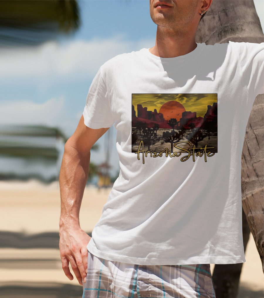 Arizona State Desert Sunset Landscape Scene T-Shirt