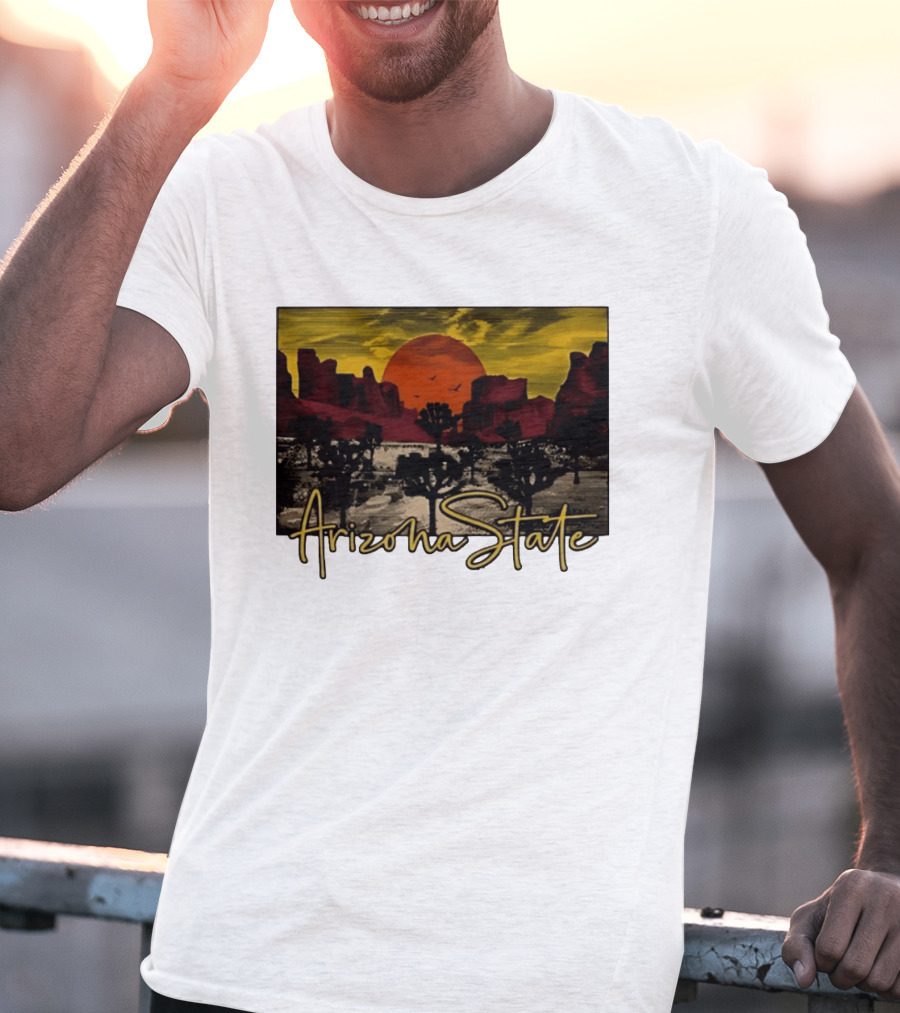 Arizona State Desert Sunset Landscape Scene T-Shirt