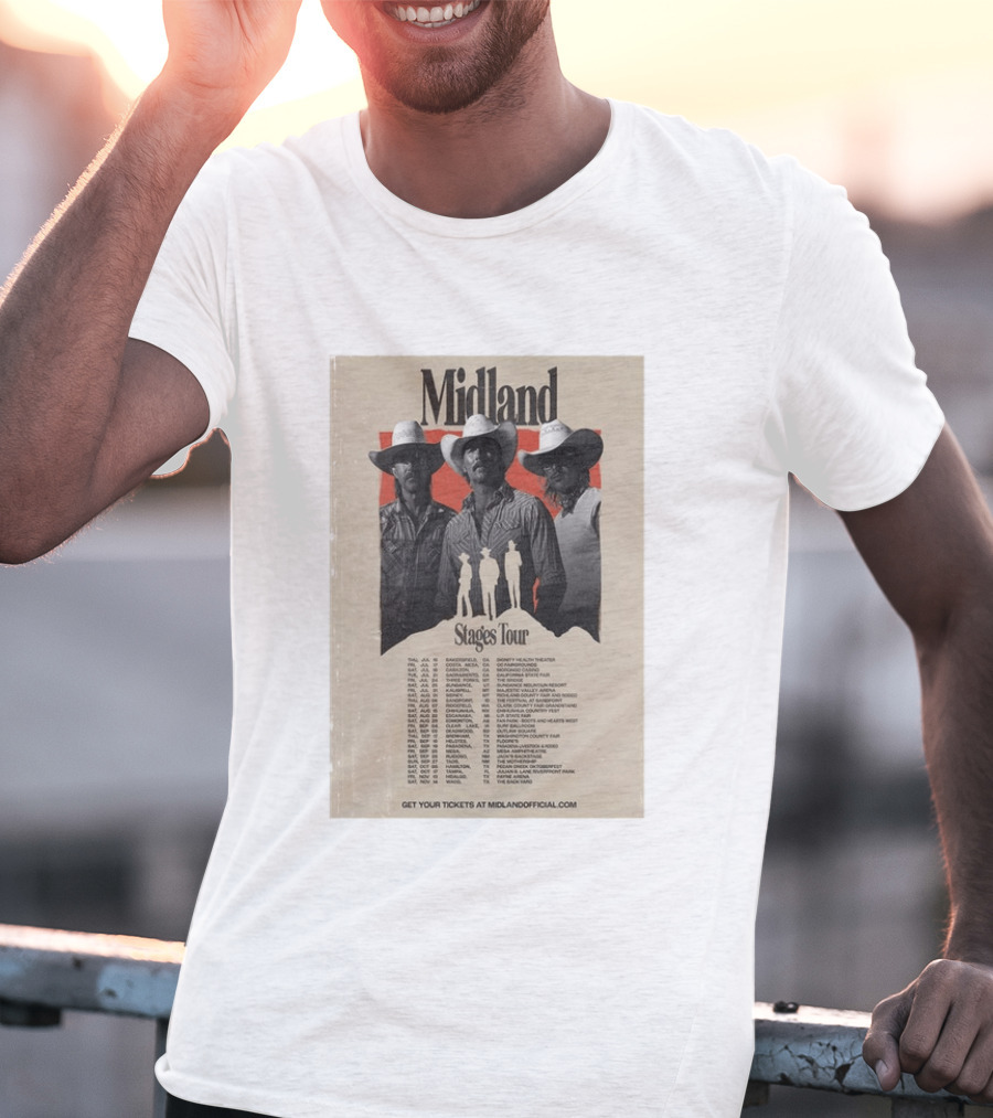 Midland Stages Tour 2026 Concert Dates And Locations T-Shirt