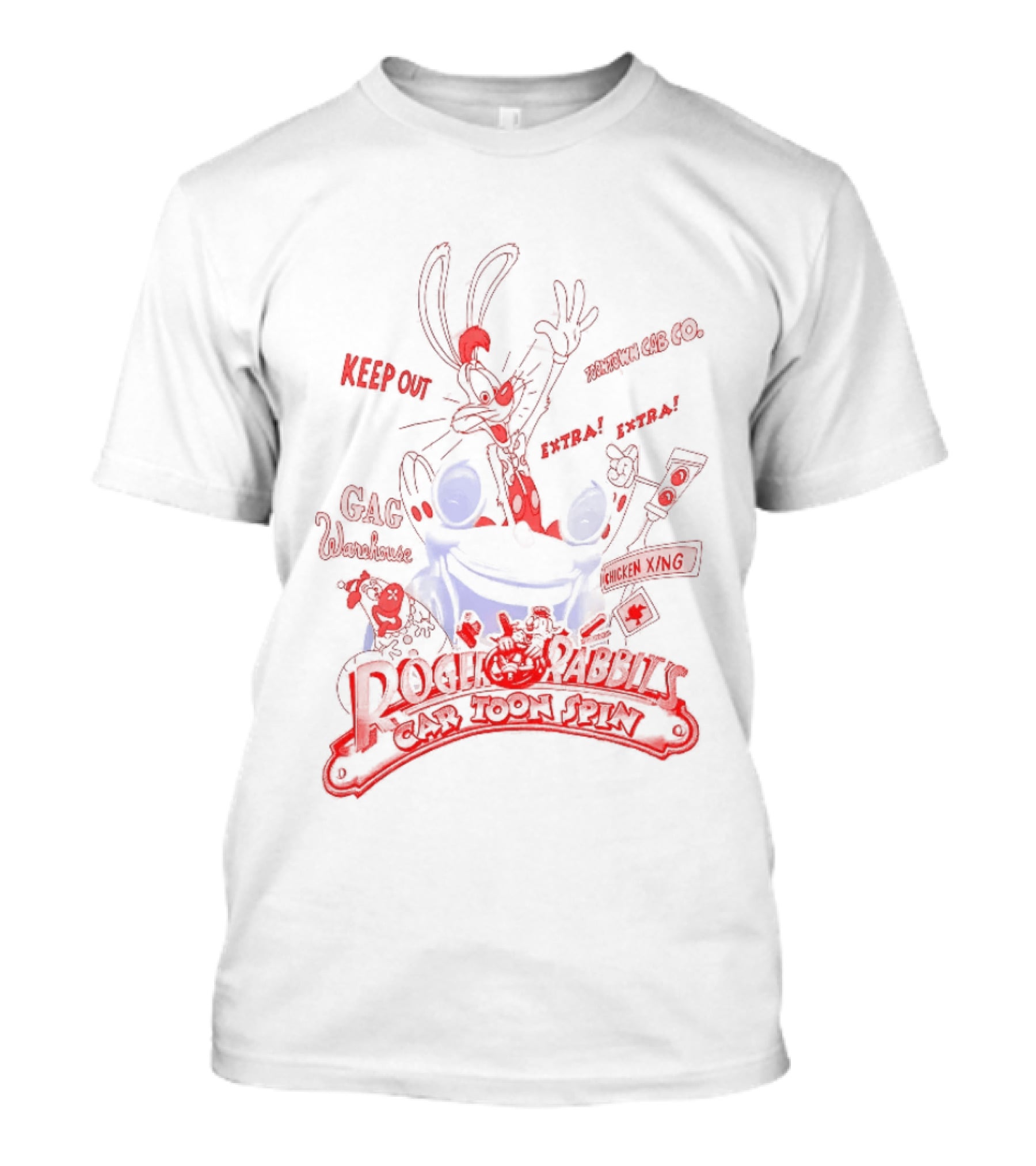 Roger Rabbit Benny The Cab Toontown Keep On Running Smile Darn Ya Smile Disney T-Shirt