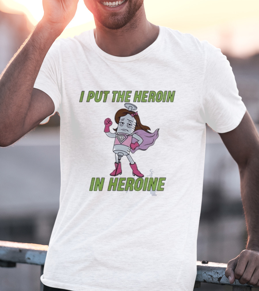 I Put The Heroin In Heroine Superhero Syringe Costume T-Shirt