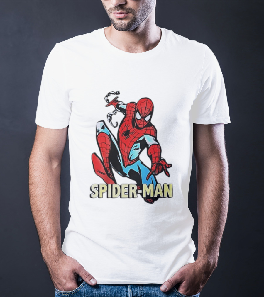 Spider Man Action Pose Marvel Superhero Avengers Comic T-Shirt