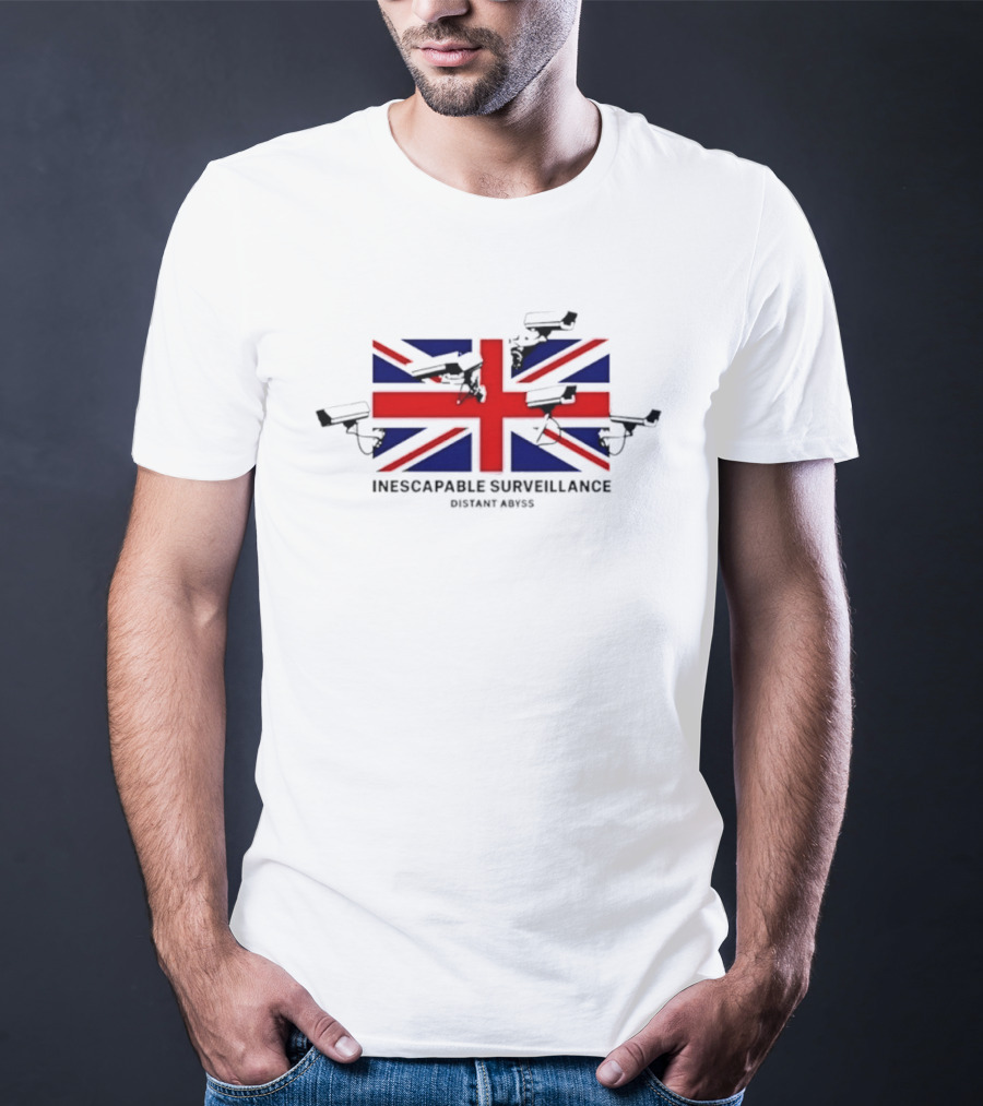 Inescapable Surveillance Distant Abyss UK Flag CCTV T-Shirt