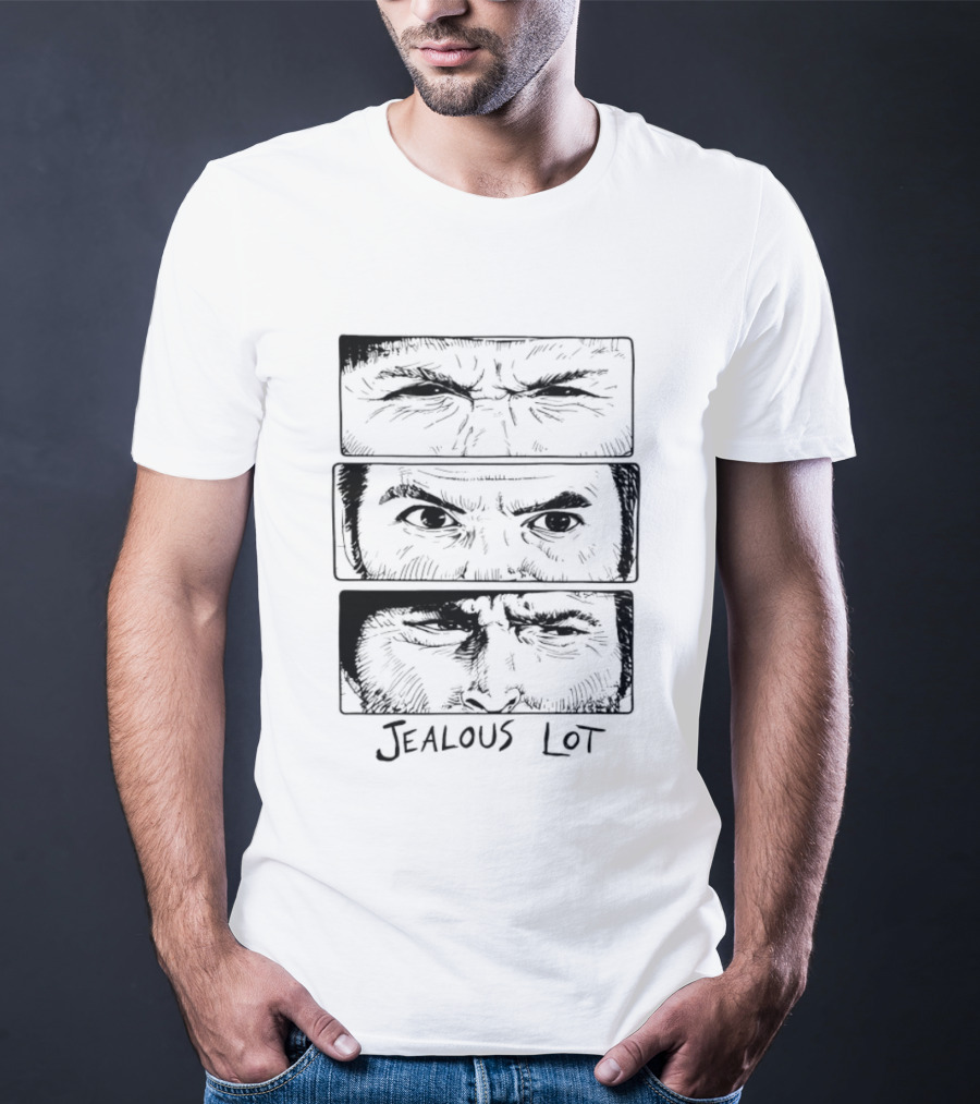 Jealous Lot Eyes Drawing Three Panels T-Shirt