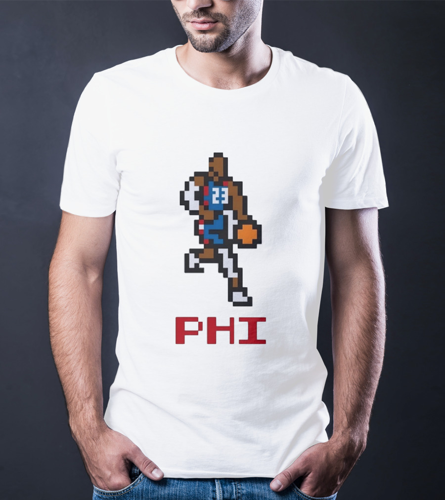 LeBron James Philadelphia 76ers Pixel PHL Sports 23 Jersey T-Shirt