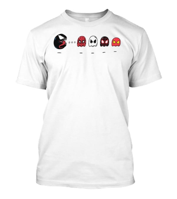 Venom Spider Man Ghost Spider Miles Morales Scarlet Spider Iconic Mashup T-Shirt