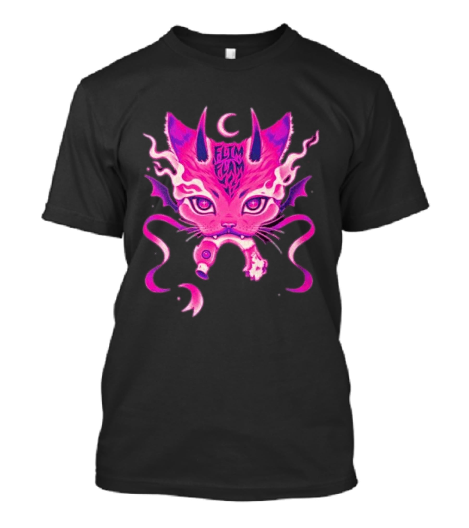Flim Flam Flamingo DevilCat Fantasy T-Shirt