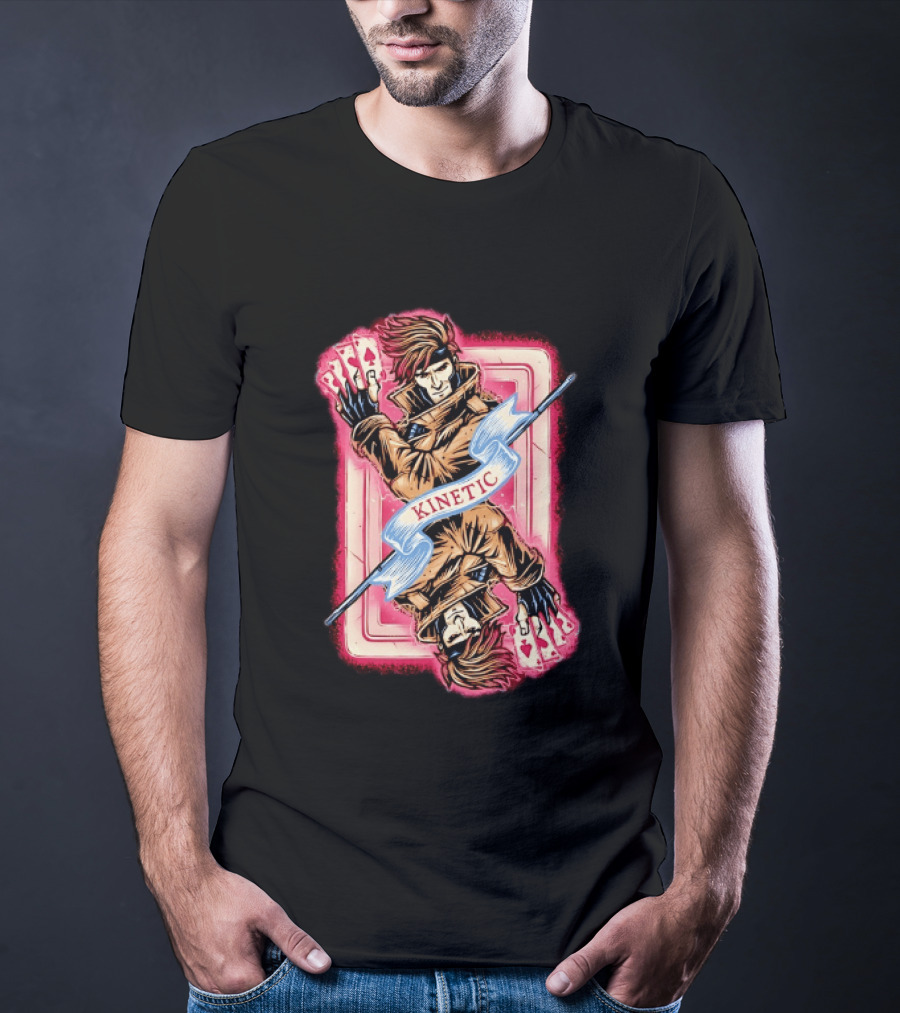 Gambit Kinetic Playing Card X Men Marvel T-Shirt
