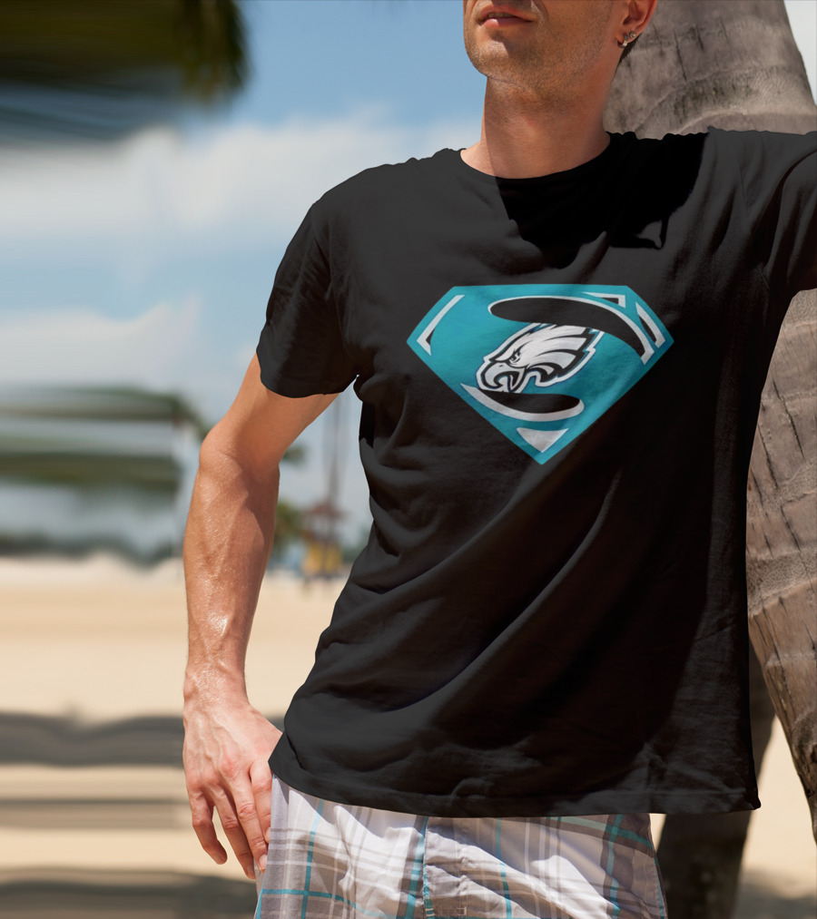 Philadelphia Eagles Superman Crest NFL Football Team T-Shirt