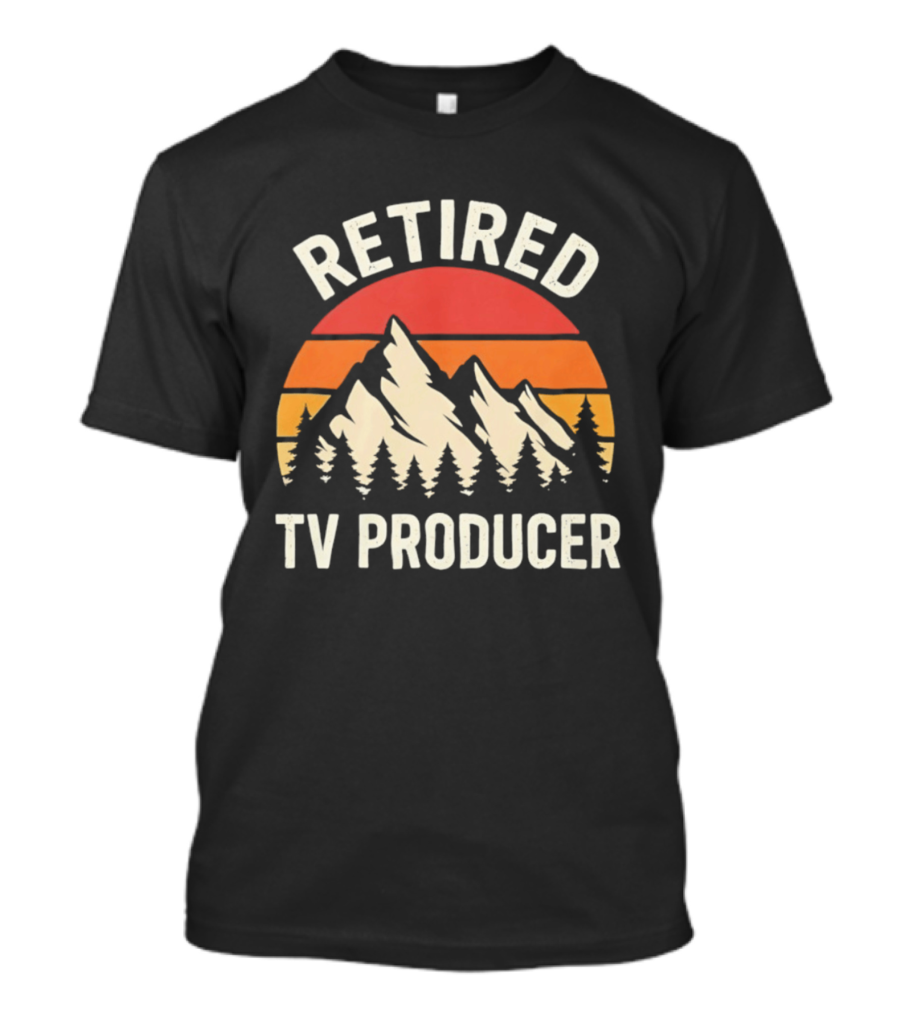 Retired TV Producer Mountain Sunset T-Shirt
