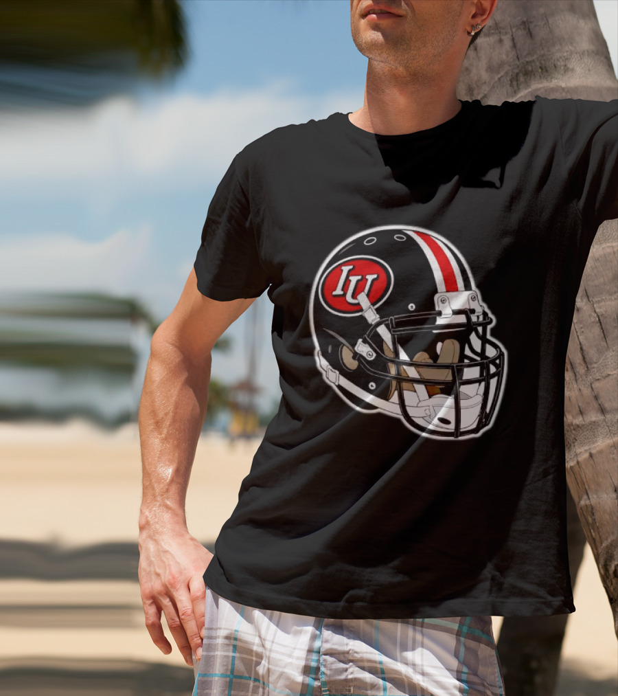 Indiana Hoosiers IU Football Helmet T-Shirt