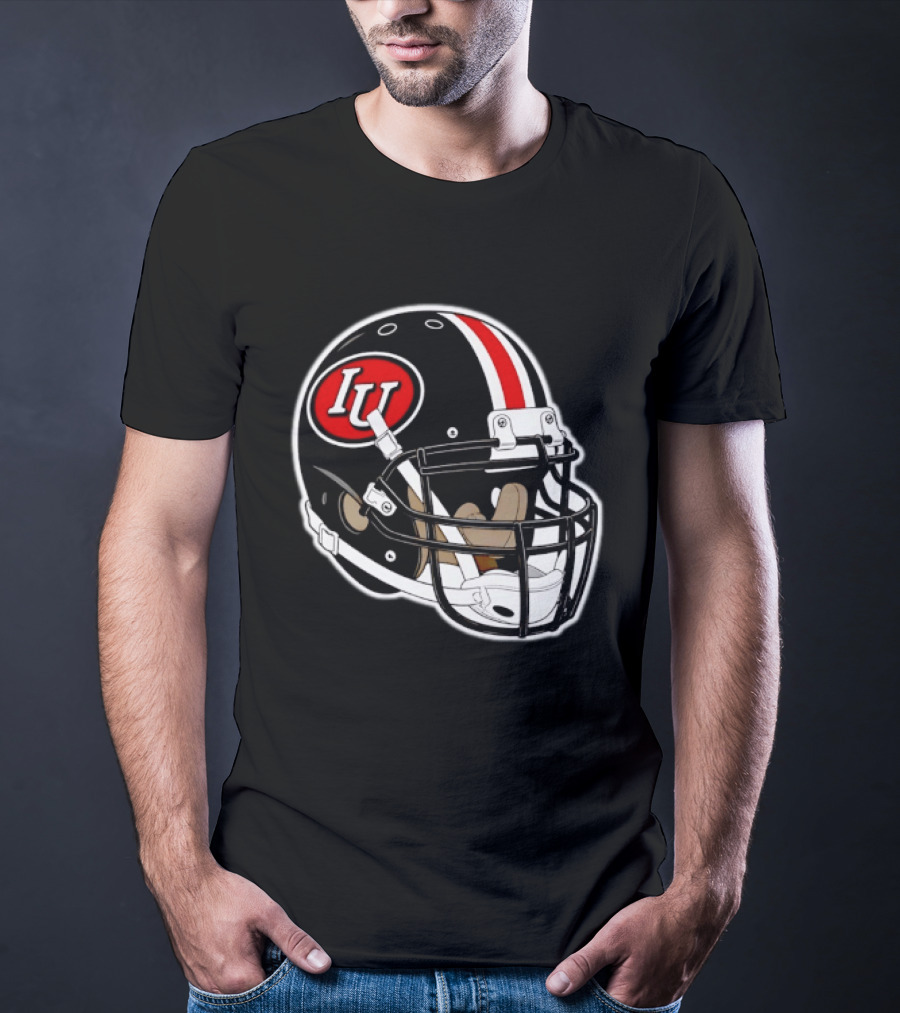 Indiana Hoosiers IU Football Helmet T-Shirt