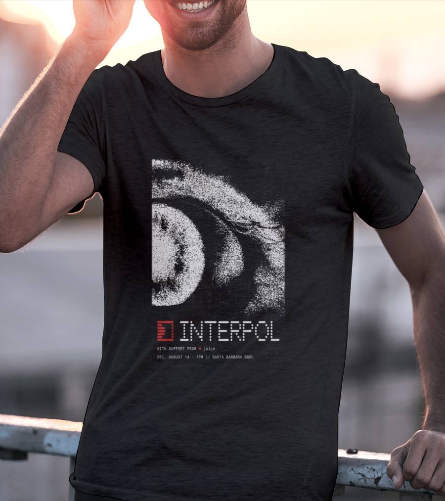 Interpol Santa Barbara Bowl Event August 14 7PM With Julje T-Shirt