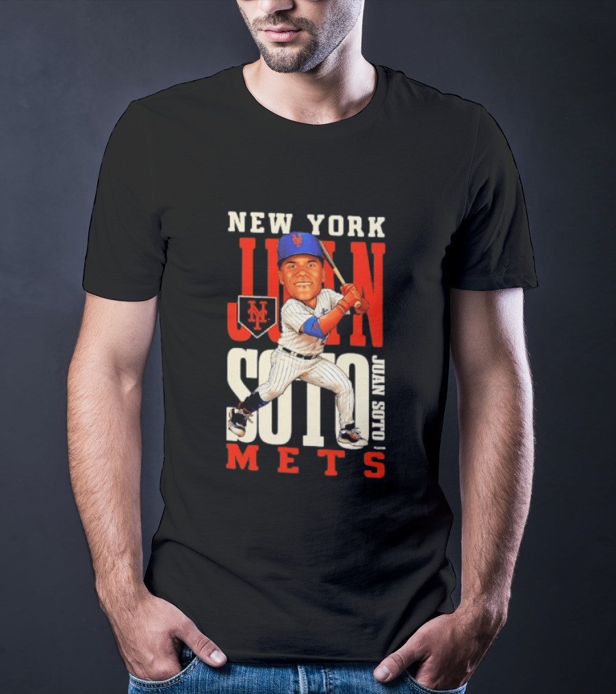 New York Mets Juan Soto Caricature MLB Baseball T-Shirt