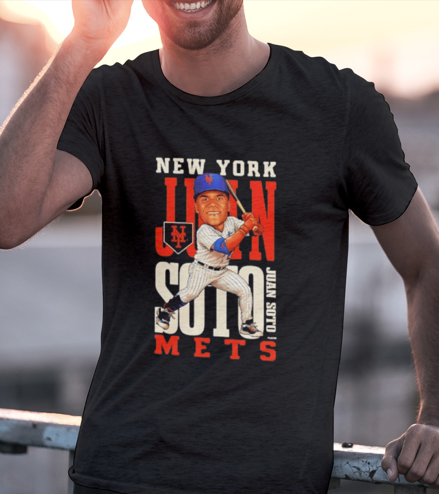 New York Mets Juan Soto Caricature MLB Baseball T-Shirt
