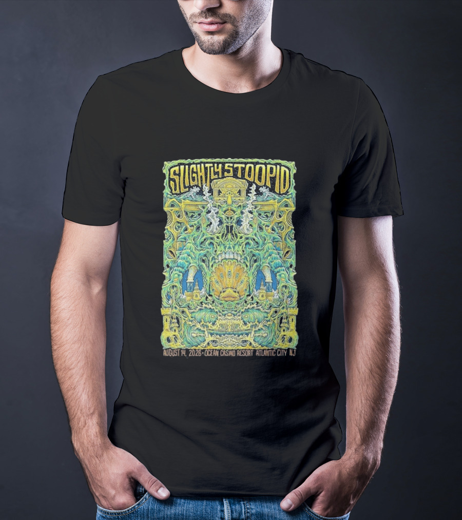 Slightly Stoopid August 14 2026 Ocean Casino Resort Atlantic City NJ Psychedelic Event T-Shirt