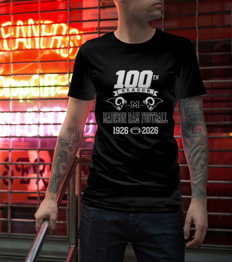 Madison Ram Football 100th Season 1926 2026 T-Shirt