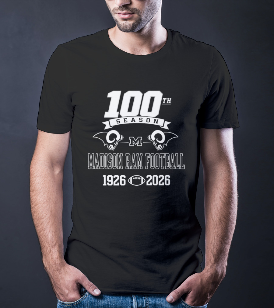 Madison Ram Football 100th Season 1926 2026 T-Shirt