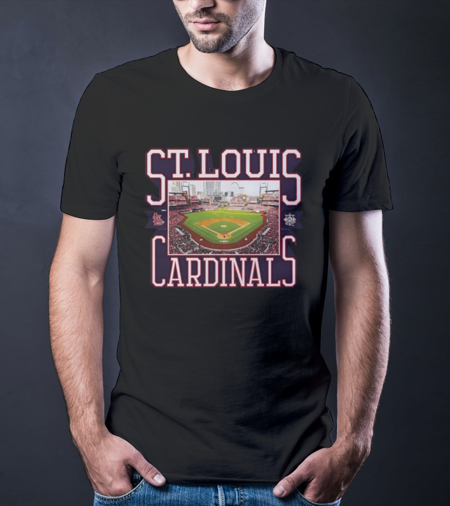 St Louis Cardinals Baseball Stadium View Busch Stadium STL Cityscape T-Shirt