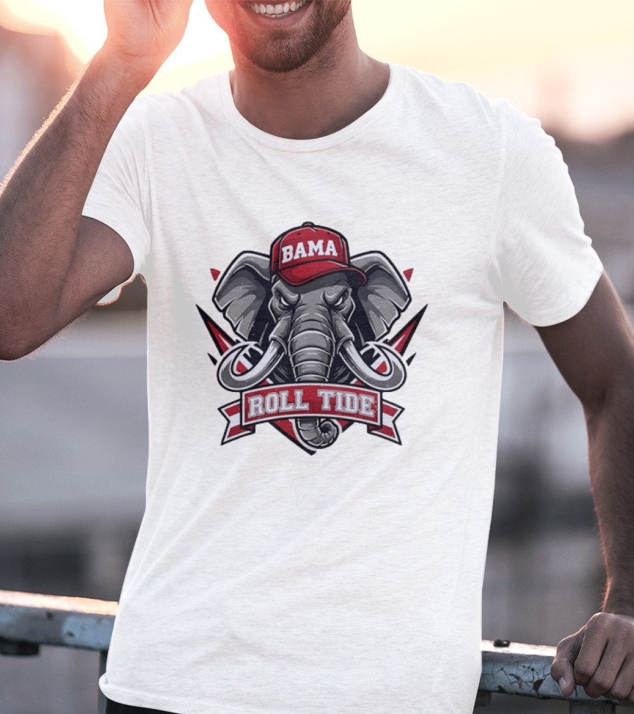 Bama Roll Tide Elephant Alabama Crimson Tide Fan T-Shirt