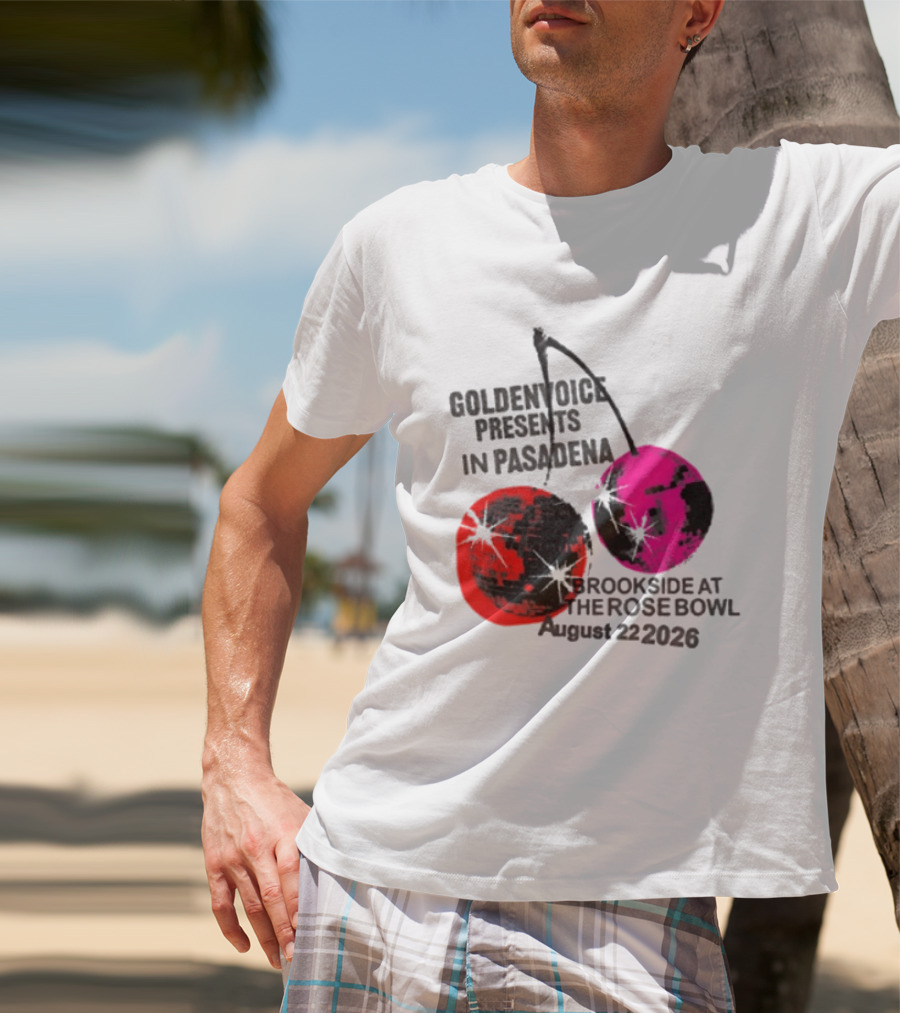 Goldenvoice Presents Pasadena Brookside At The Rose Bowl August 22 2026 Disco Cherry Baby T-Shirt