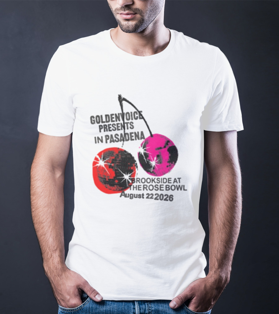 Goldenvoice Presents Pasadena Brookside At The Rose Bowl August 22 2026 Disco Cherry Baby T-Shirt