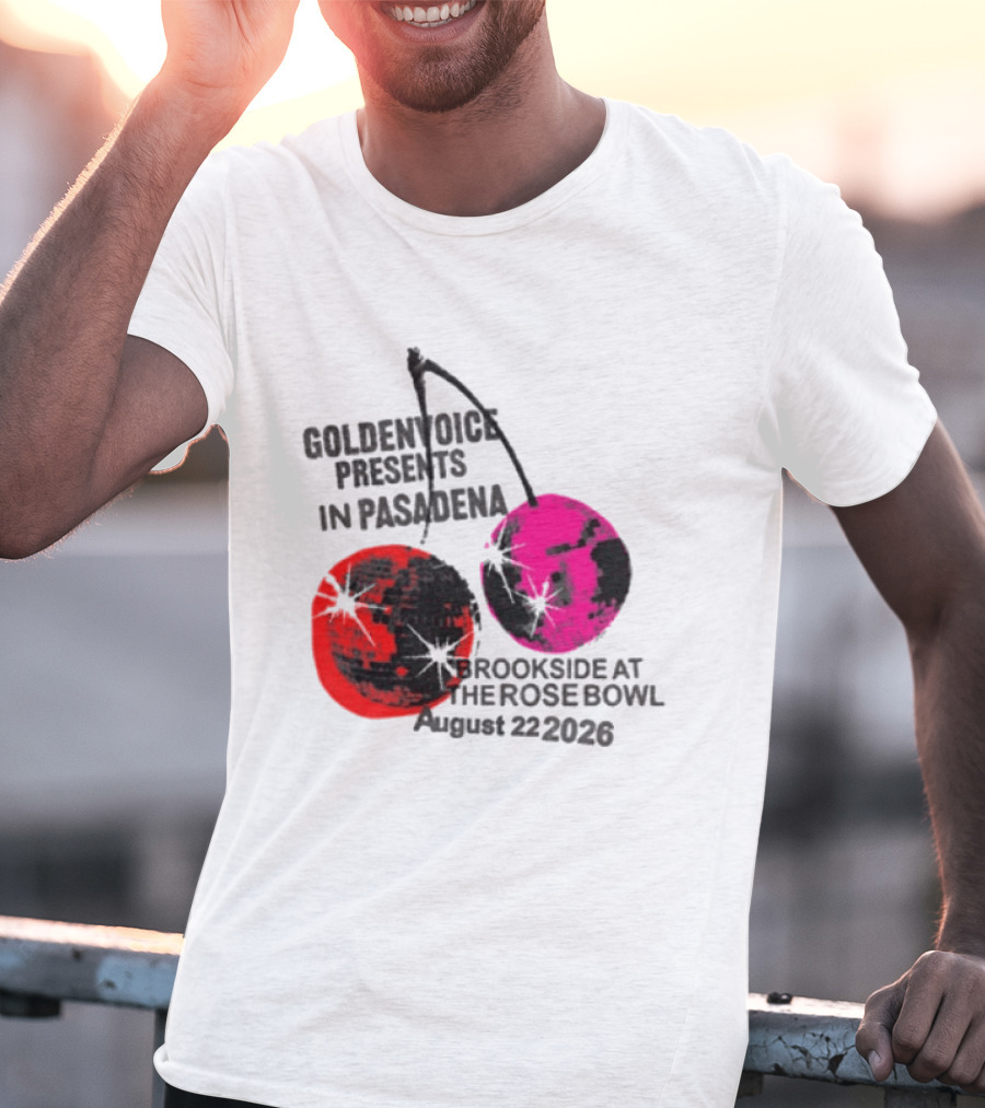 Goldenvoice Presents Pasadena Brookside At The Rose Bowl August 22 2026 Disco Cherry Baby T-Shirt