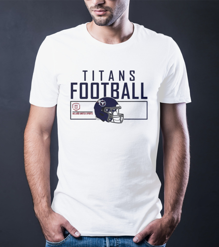 Millard United Sports Titans Football Helmet T-Shirt