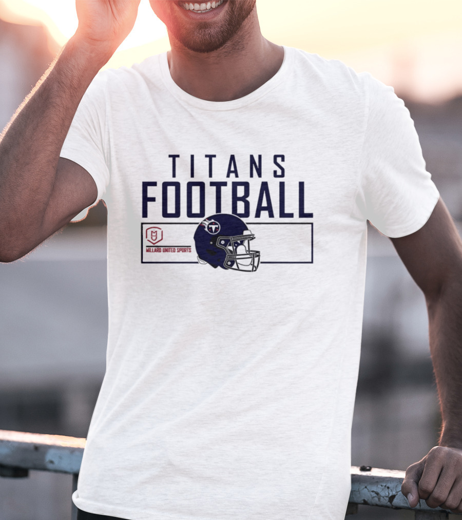 Millard United Sports Titans Football Helmet T-Shirt
