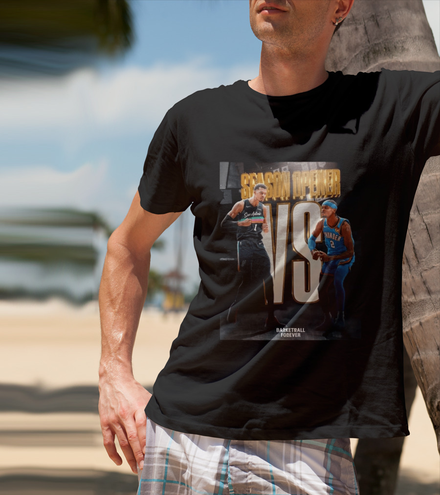 2026 NBA Season Opener San Antonio Vs Oklahoma City Basketball Forever T-Shirt