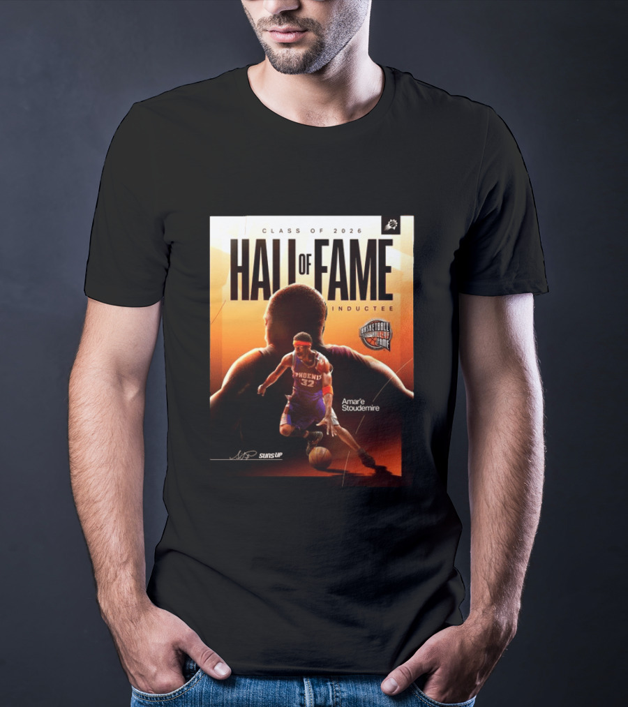 Class Of 2026 Hall Of Fame Inductee Amar'e Stoudemire Phoenix Suns Basketball T-Shirt