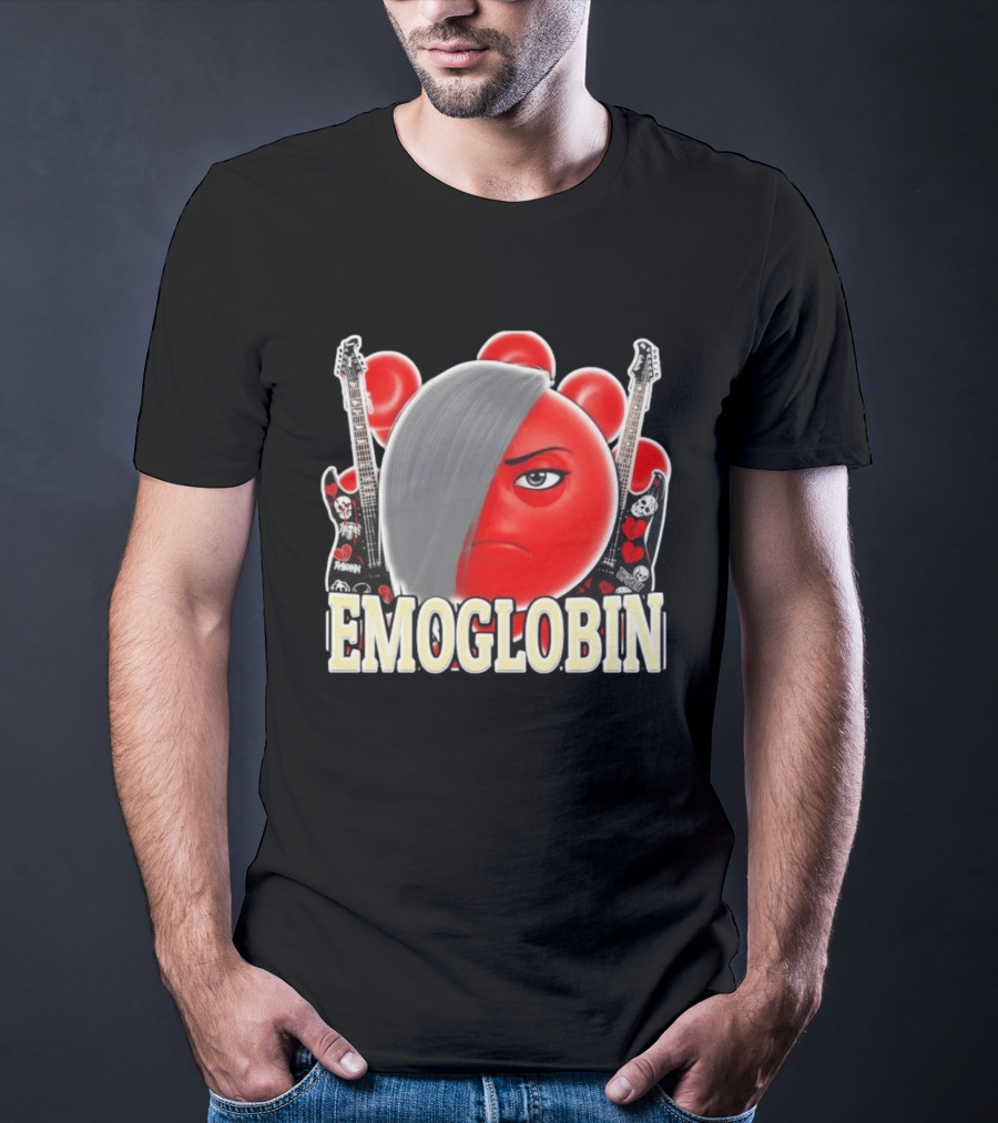 EMOGLOBIN Goblin Emoji With Emo Guitar T-Shirt