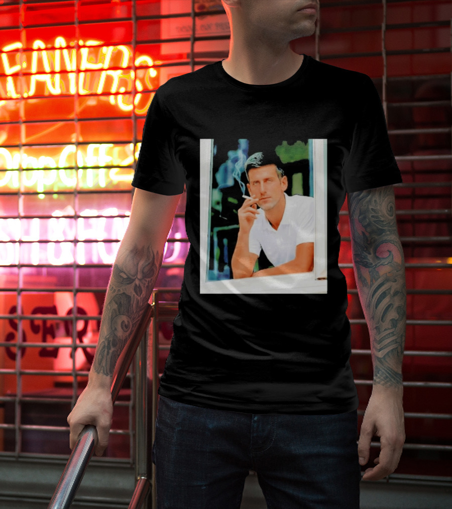 Novak Djokovic Smoking Tennis ATP Champion T-Shirt