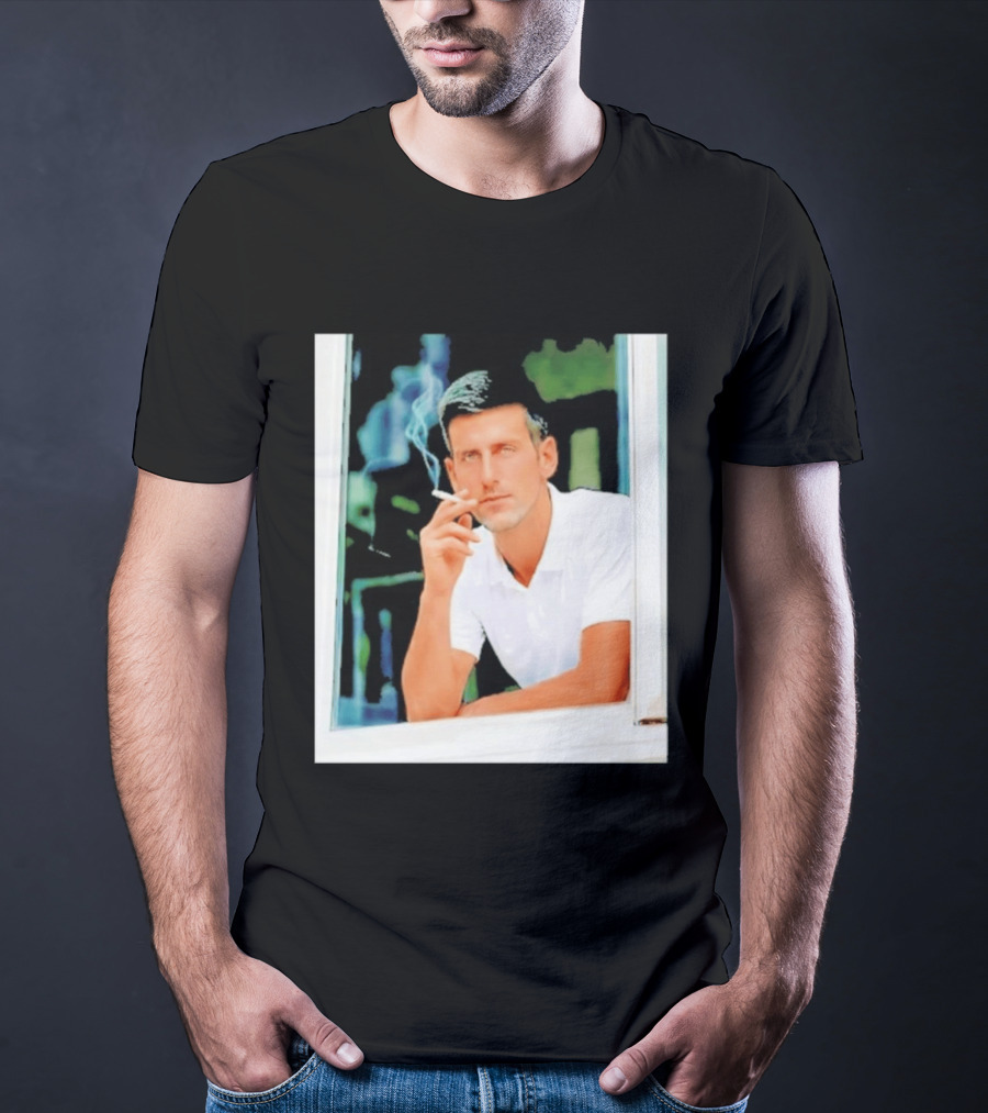 Novak Djokovic Smoking Tennis ATP Champion T-Shirt