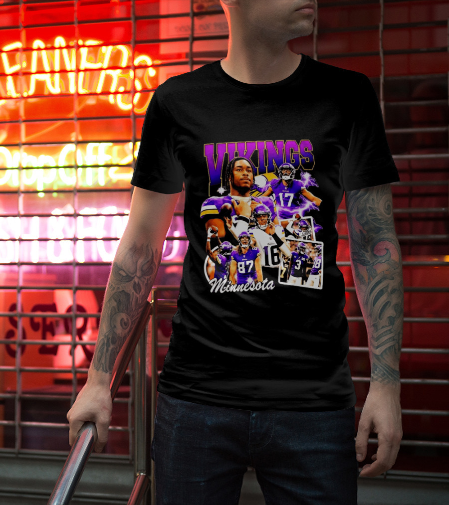 Fanatics Minnesota Vikings Notorious Justin Jefferson 87 83 16 17 Football T-Shirt