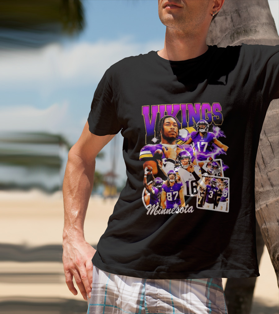 Fanatics Minnesota Vikings Notorious Justin Jefferson 87 83 16 17 Football T-Shirt