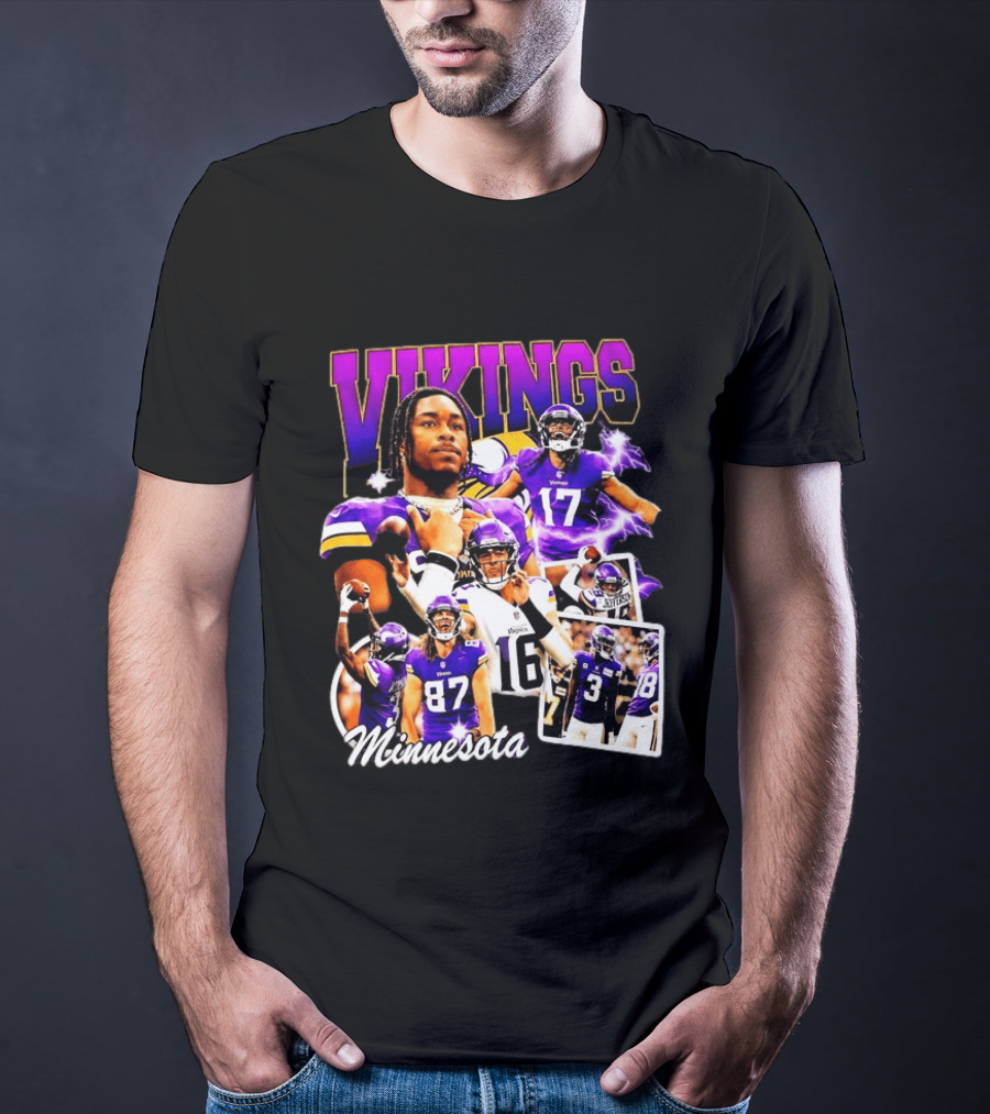 Fanatics Minnesota Vikings Notorious Justin Jefferson 87 83 16 17 Football T-Shirt