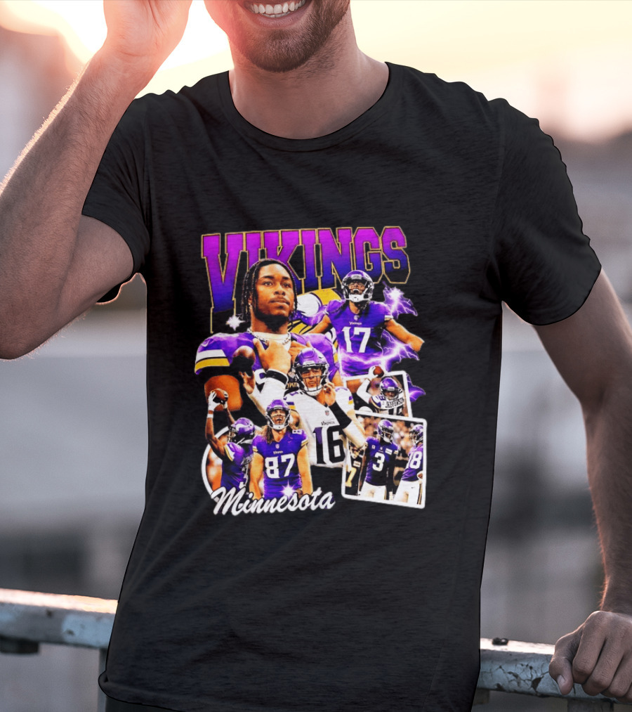 Fanatics Minnesota Vikings Notorious Justin Jefferson 87 83 16 17 Football T-Shirt