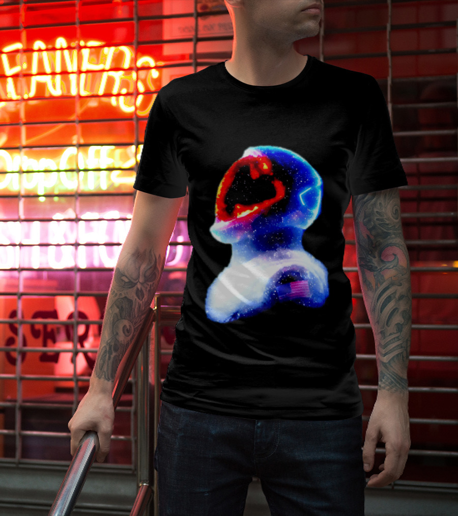Galaxy Astronaut With American Flag Space Cosmic Adventure T-Shirt
