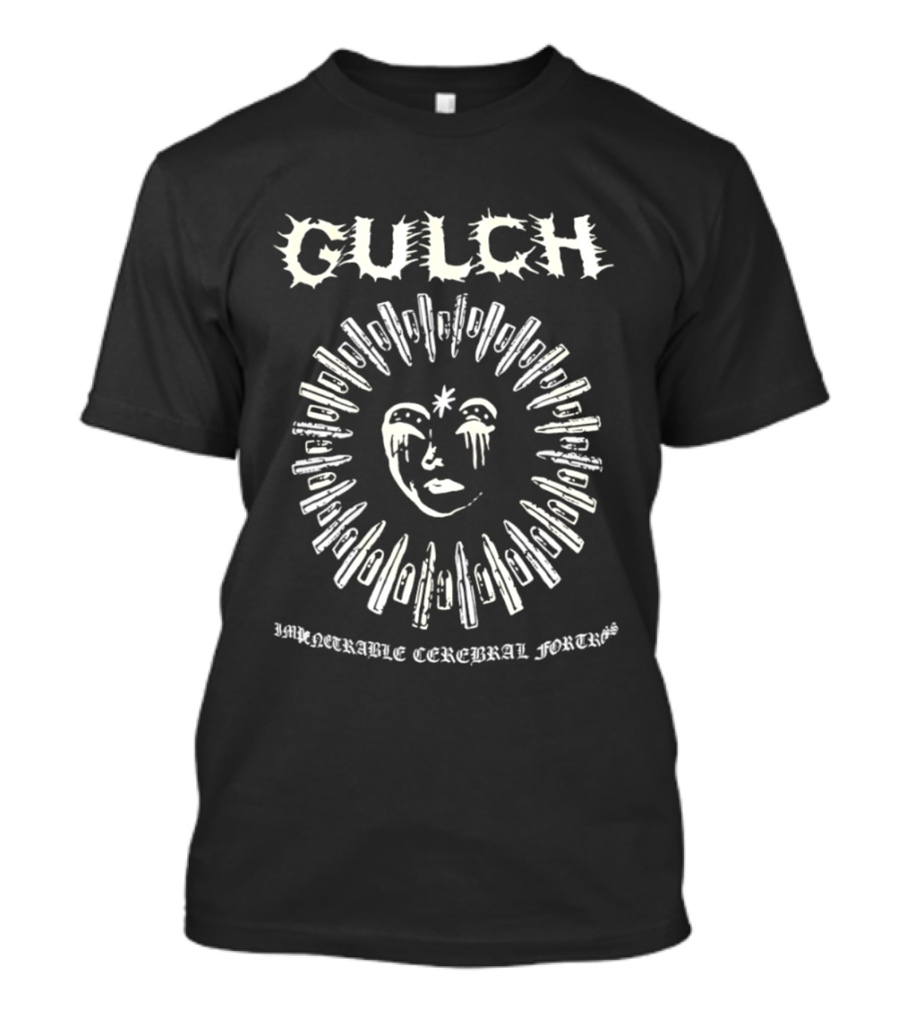 Gulch Impenetrable Cerebral Fortress Knife Face Symbol Hardcore T-Shirt