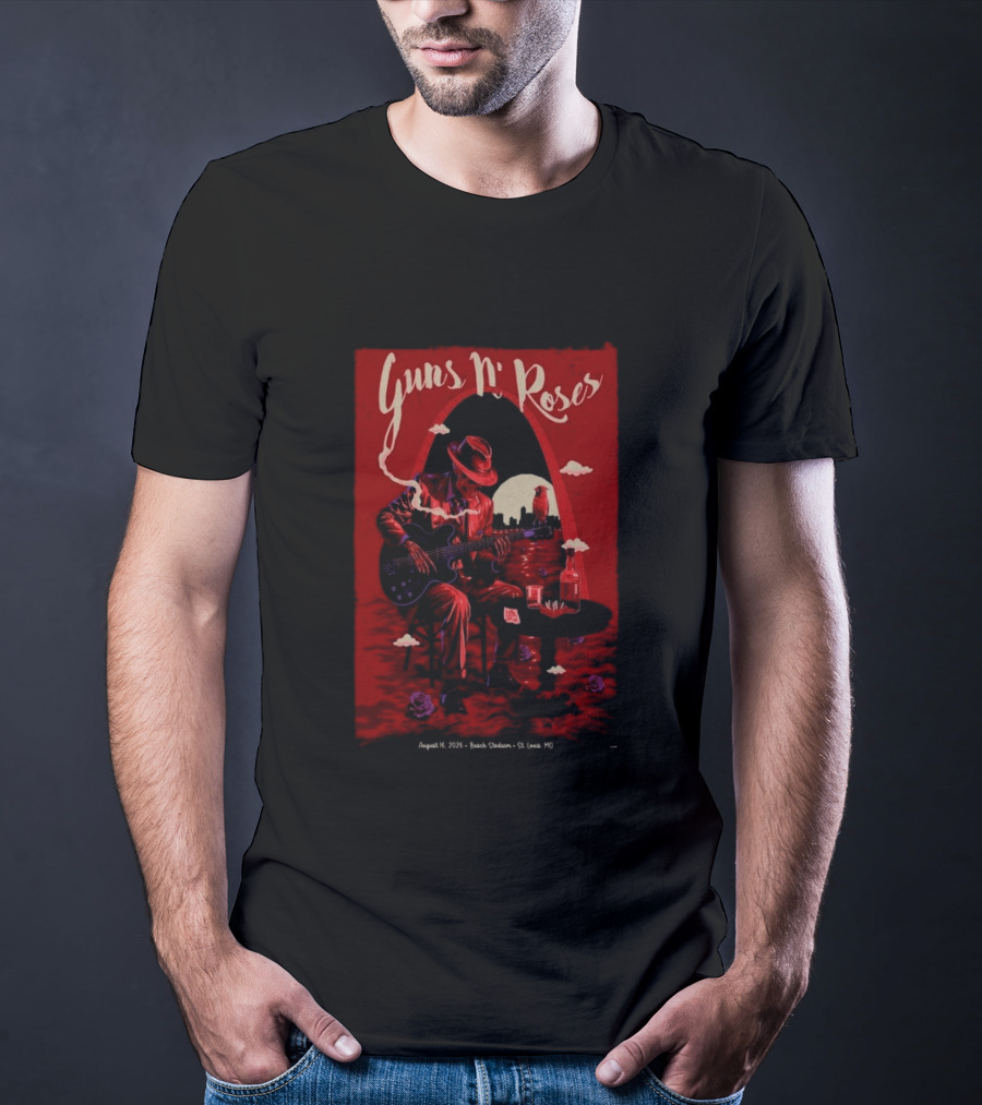 Guns N' Roses 2026 Busch Stadium August 16 St. Louis MO Tour T-Shirt
