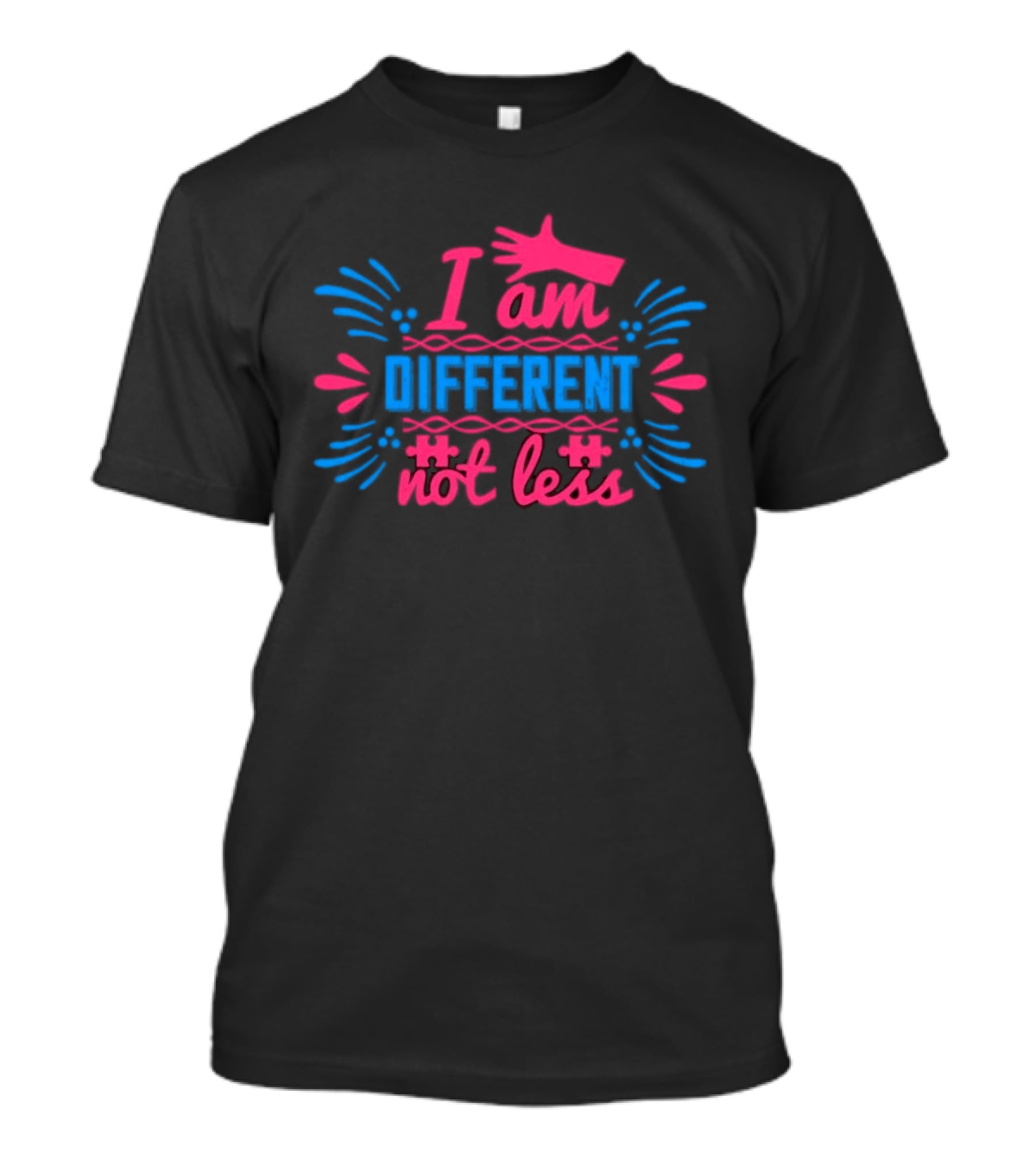 I Am Different Not Less Autism Awareness Editable T-Shirt