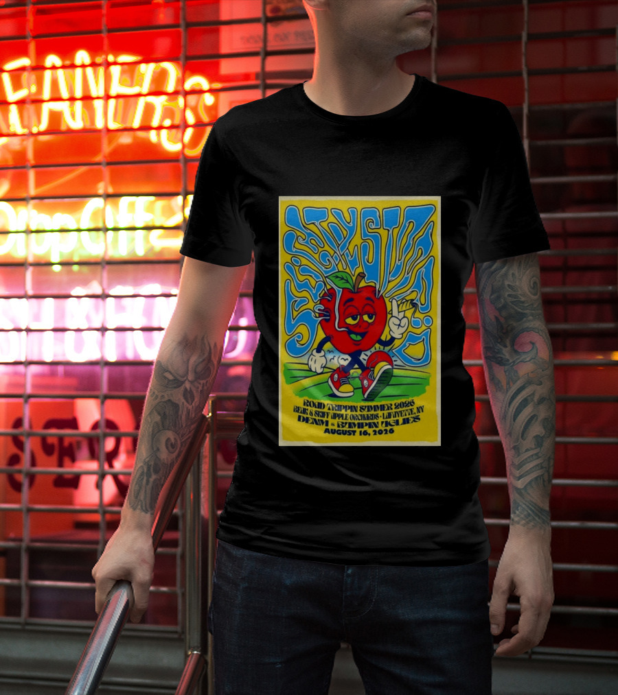 Slightly Stoopid Road Trippin Summer 2026 Apple Orchards LaFayette NY August 16 Dem Apples Bumpin Uglies T-Shirt