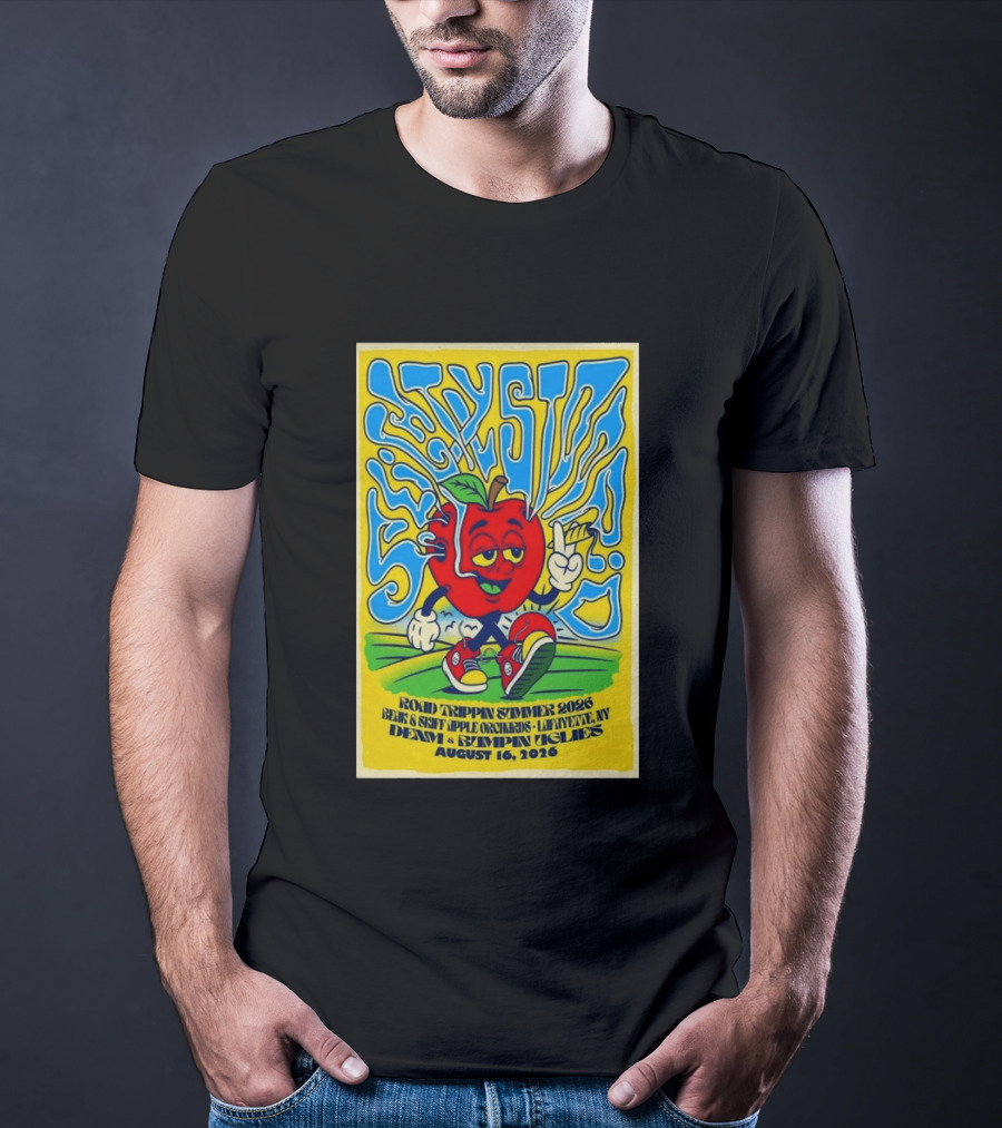 Slightly Stoopid Road Trippin Summer 2026 Apple Orchards LaFayette NY August 16 Dem Apples Bumpin Uglies T-Shirt