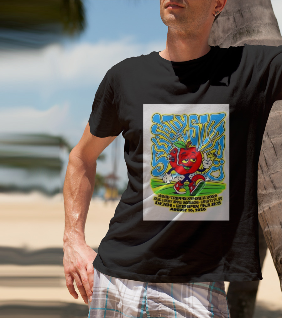 Slightly Stoopid Road Trippin Summer 2026 Beak & Skiff Orchards LaFayette NY August 16 With Denim And Bumpin Uglies T-Shirt