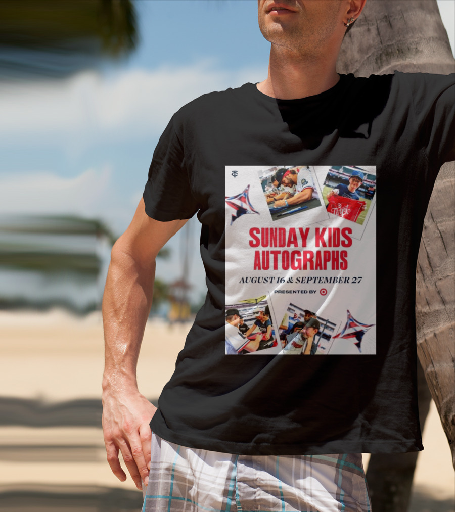 Sunday Kids Autographs August 16 & September 27 Presented By Target Twins Event T-Shirt