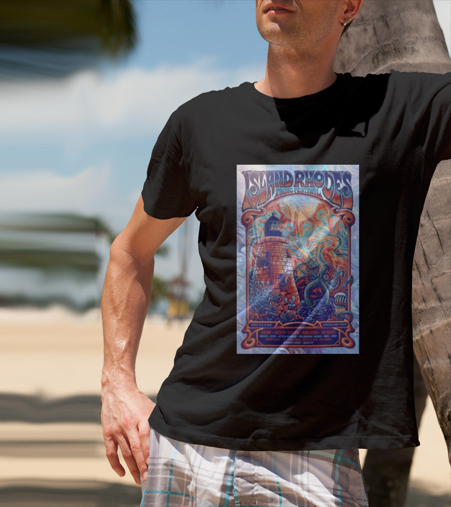 Island Rhodes Music Festival 2026 Centreville Bank Stadium Sublime Slightly Stoopid Rebelution The Roots August 15 16 Limited T-Shirt