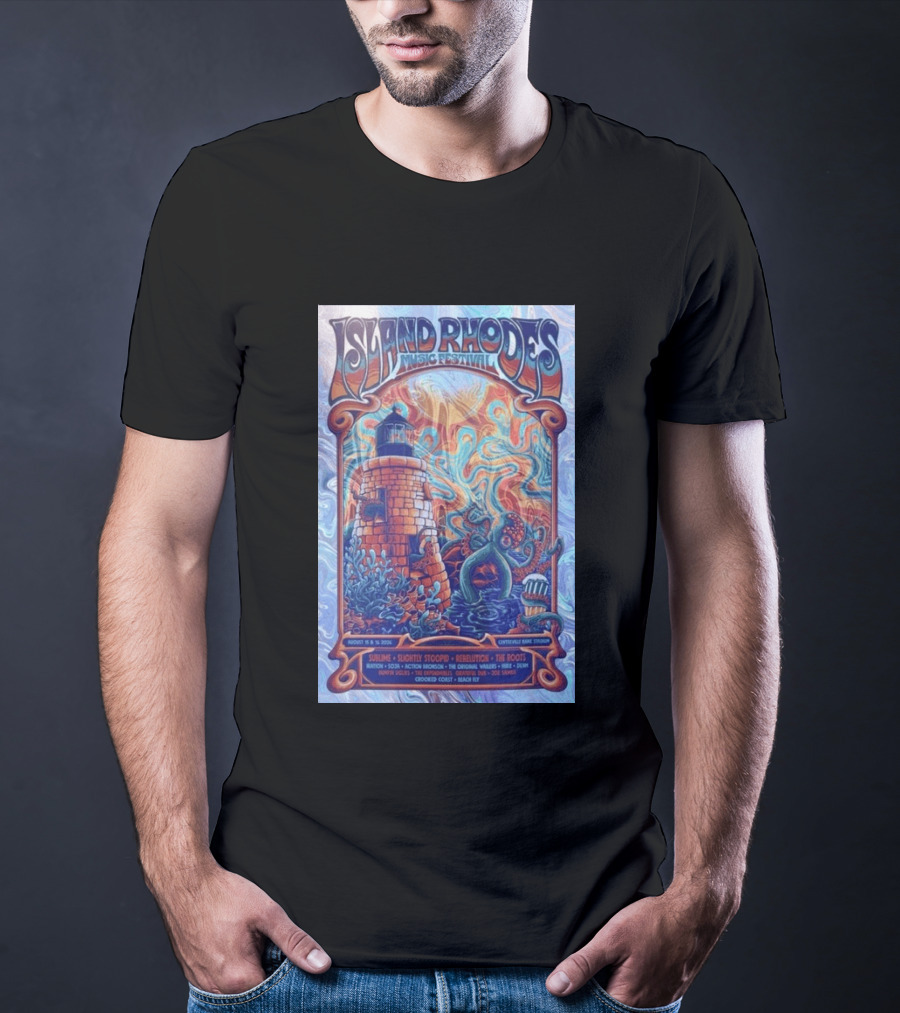 Island Rhodes Music Festival 2026 Centreville Bank Stadium Sublime Slightly Stoopid Rebelution The Roots August 15 16 Limited T-Shirt