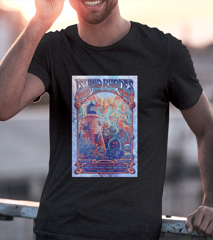 Island Rhodes Music Festival 2026 Centreville Bank Stadium Sublime Slightly Stoopid Rebelution The Roots August 15 16 Limited T-Shirt